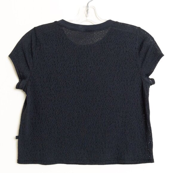 Lululemon Hint of Sheer Tee Cropped Top Black - Picture 5 of 10